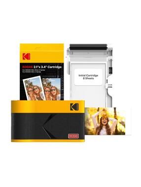 KODAK Mini 2 ERA 4PASS Portable Photo Printer 2.1x3.4 Yellow Printer + 68 Sheets